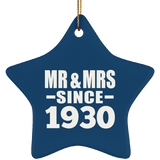 94th Anniversary Mr & Mrs Since 1930 - Star Ornament