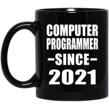 Computer Programmer Since 2021 - 11oz Coffee Mug Black