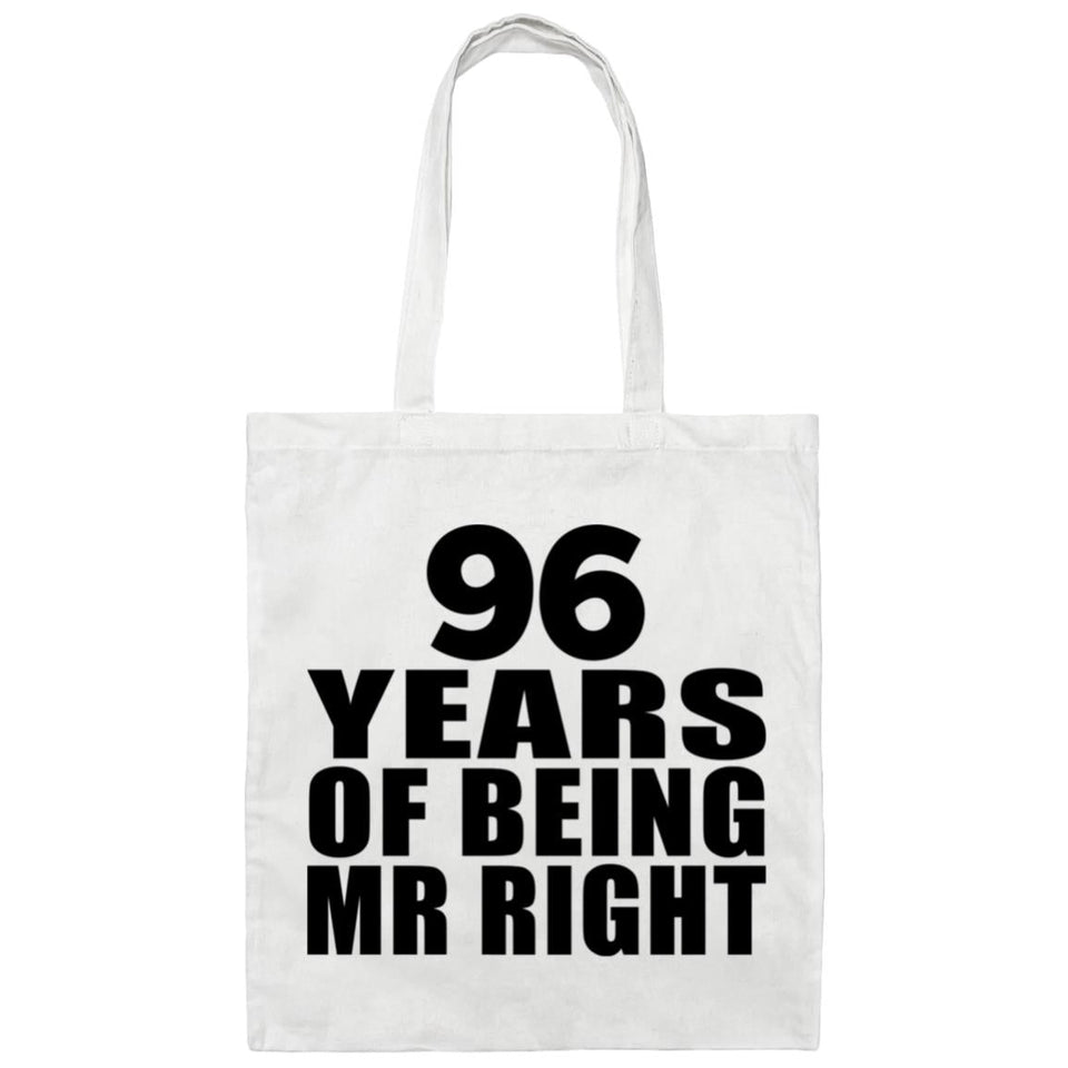 96th Anniversary 96 Years Of Being Mr Right - Tote Bag White