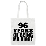 96th Anniversary 96 Years Of Being Mr Right - Tote Bag White
