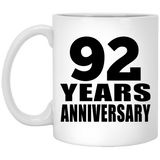 92nd Anniversary 92 Years - 11 Oz Coffee Mug
