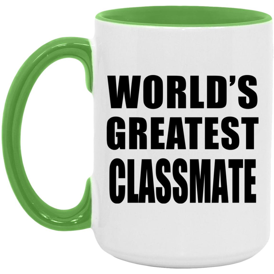 World's Greatest Classmate - 15oz Accent Mug Green