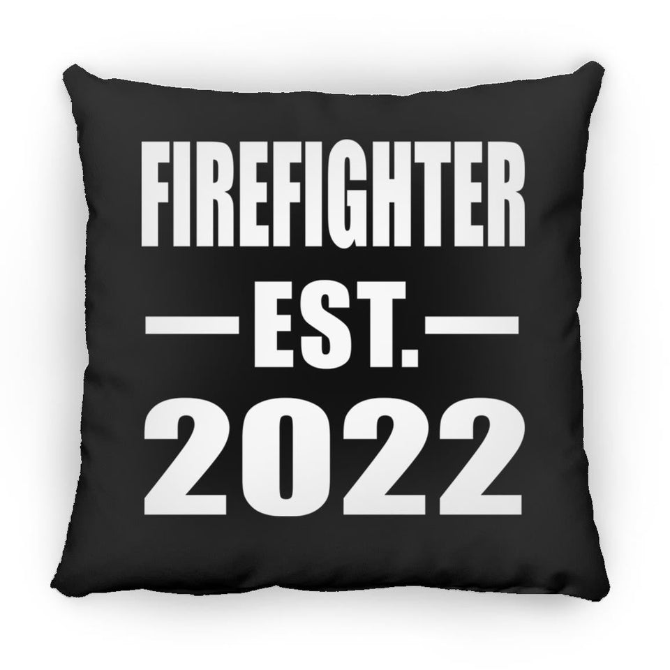 Firefighter Established EST. 2022 - Throw Pillow Black