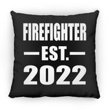 Firefighter Established EST. 2022 - Throw Pillow Black