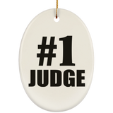 Number One #1 Judge - Oval Ornament