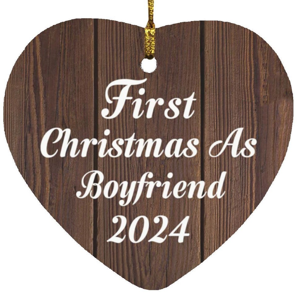 First Christmas As Boyfriend 2024 - Heart Ornament D