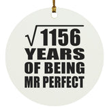34th Anniversary Square Root of 1156 Years of Mr Perfect - Circle Ornament
