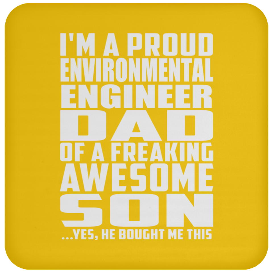 Proud Environmental Engineer Dad Of Awesome Son - Drink Coaster