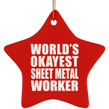 World's Okayest Sheet Metal Worker - Star Ornament