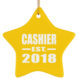 Cashier Established EST. 2018 - Star Ornament