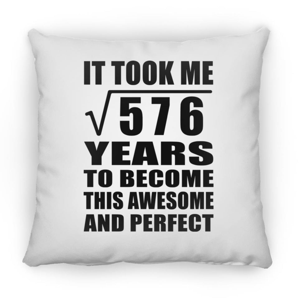 24th Birthday Took Square Root of 576 Years To Awesome - Throw Pillow