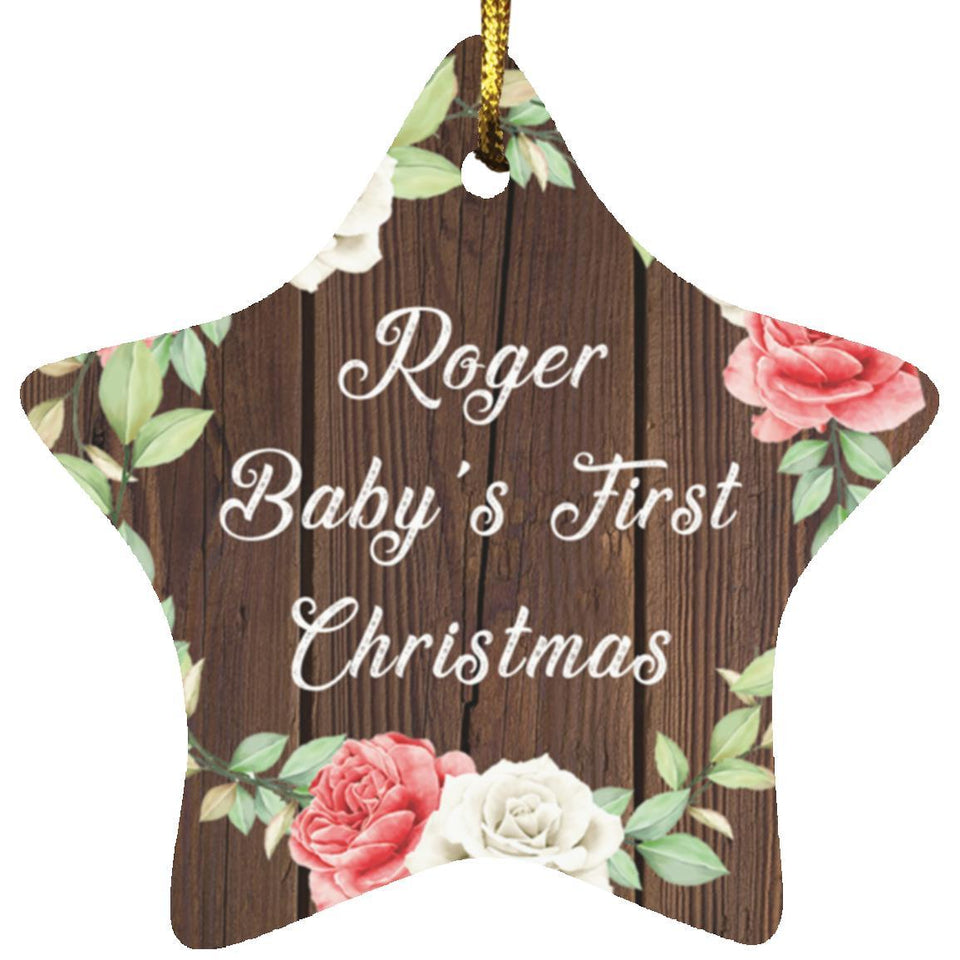 Roger Baby's First Christmas - Star Ornament A