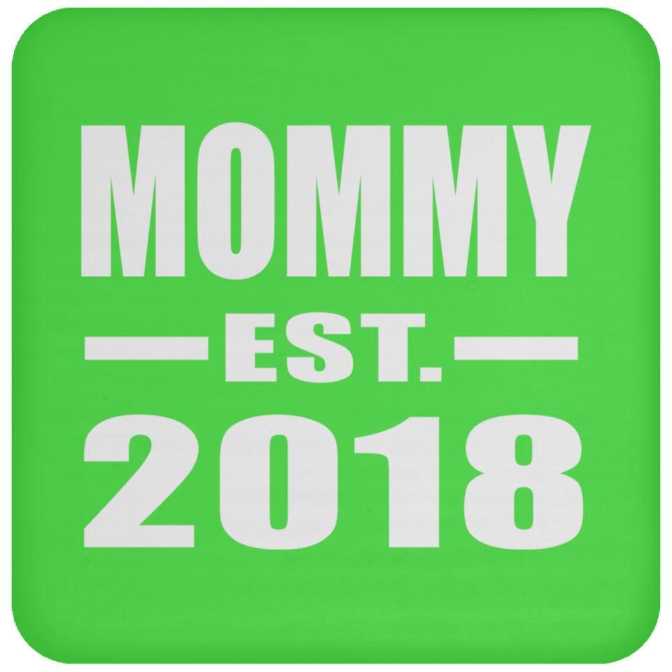Mommy Established EST. 2018 - Drink Coaster