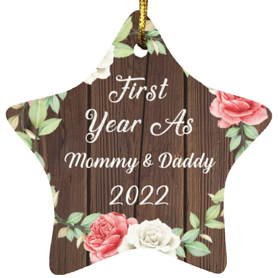 First Year As Mommy & Daddy 2022 - Star Ornament A