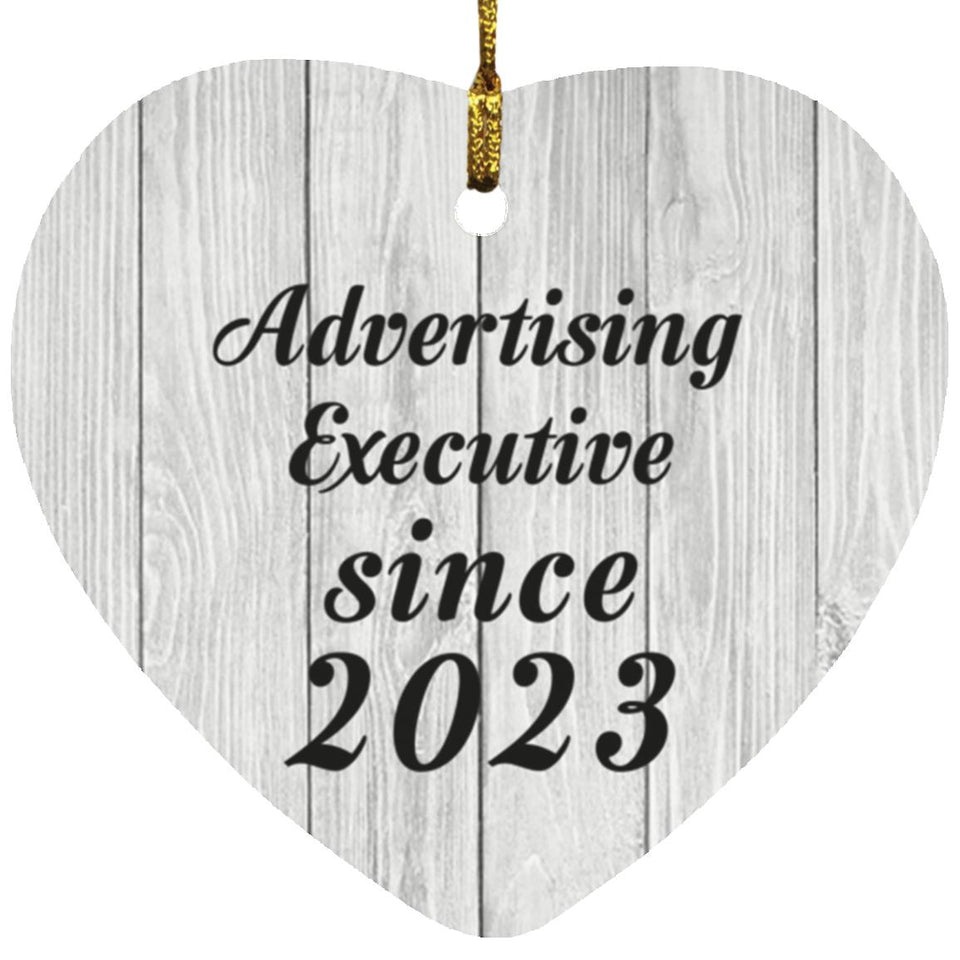 Advertising Executive Since 2023 - Heart Ornament F