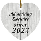 Advertising Executive Since 2023 - Heart Ornament F