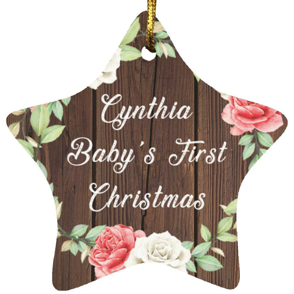 Cynthia Baby's First Christmas - Star Ornament A