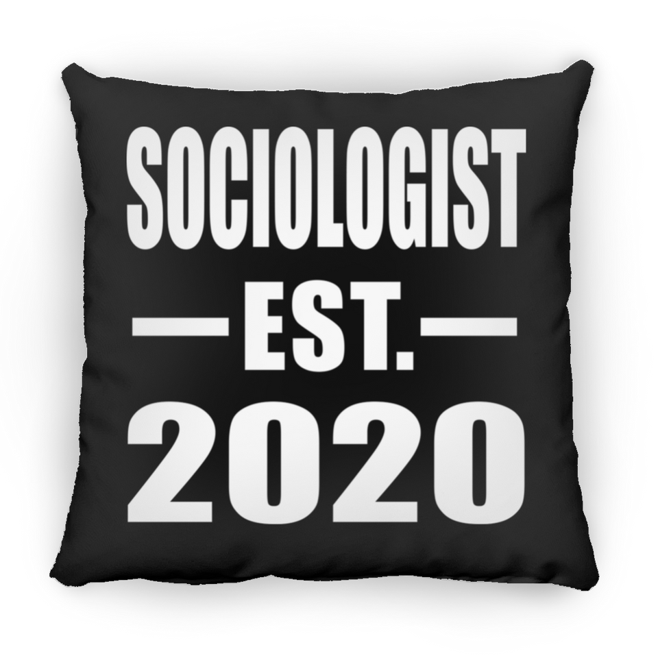 Sociologist Established EST. 2020 - Throw Pillow Black