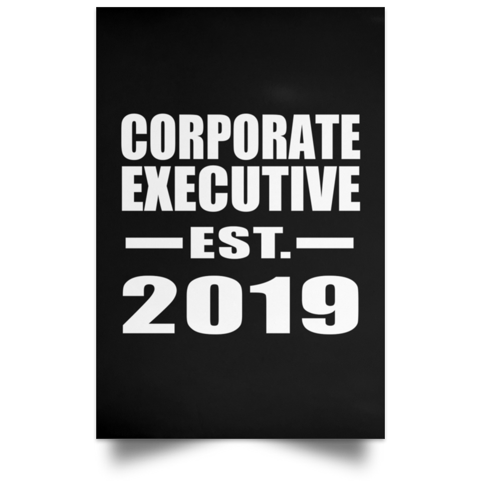 Corporate Executive Established EST. 2019 - Poster Portrait