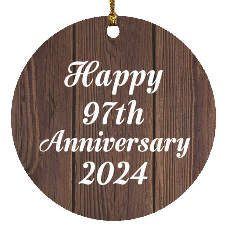Happy 97th Anniversary 2024 - Circle Ornament D