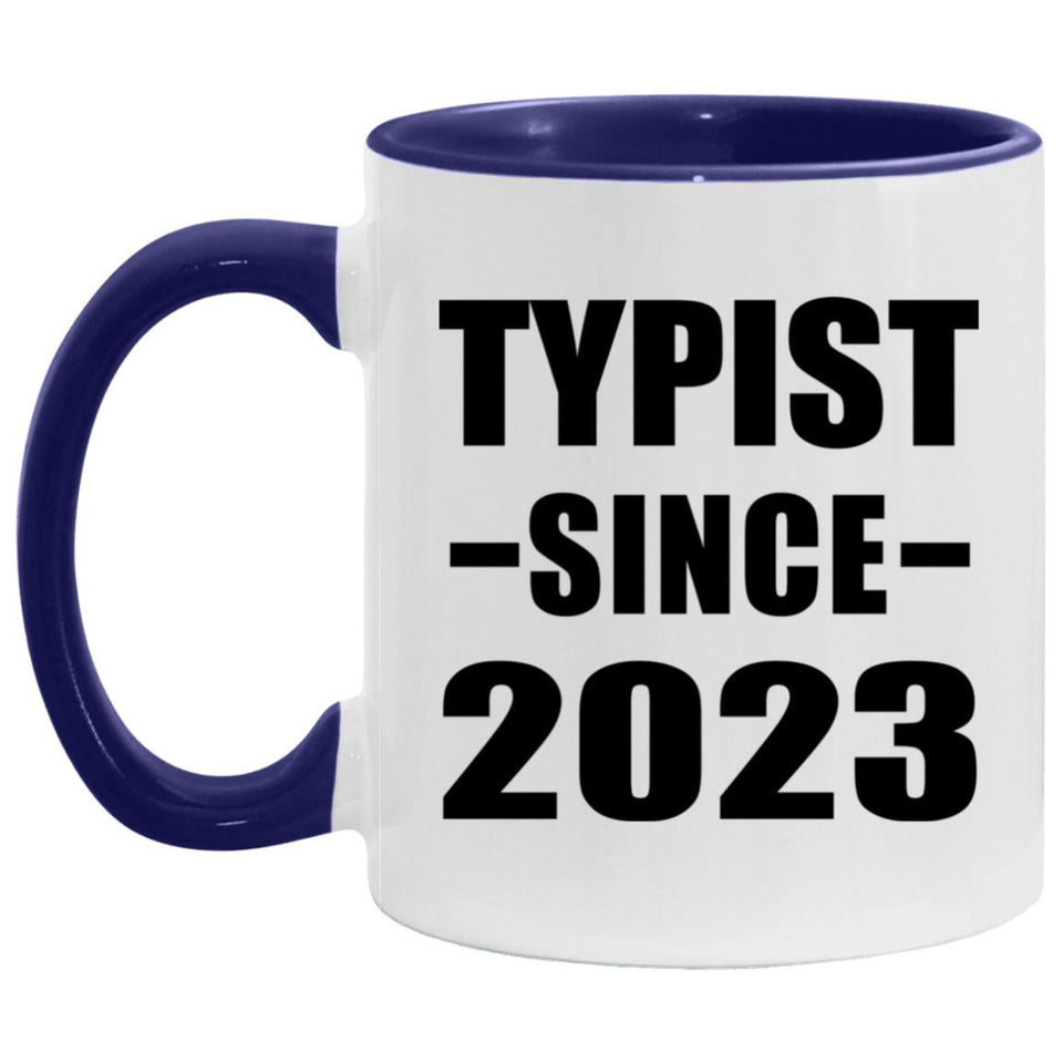 Typist Since 2023 - 11oz Accent Mug Purple