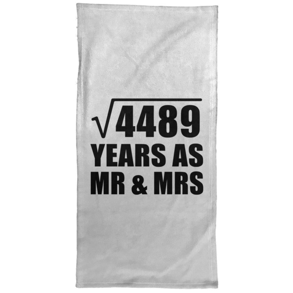 67th Anniversary Square Root of 4489 Years As Mr & Mrs - Hand Towel
