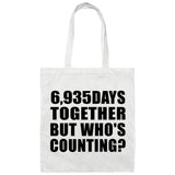 19th Anniversary 6,935 Days Together Who's Counting - Tote Bag White