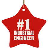 Number One #1 Industrial Engineer - Star Ornament