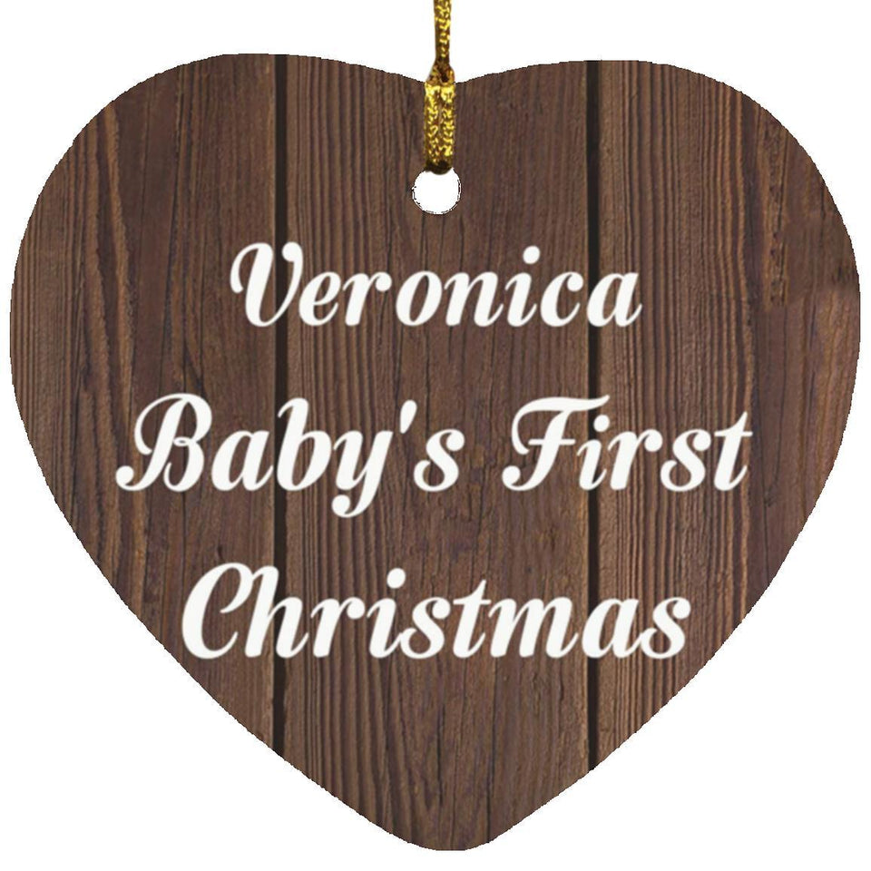 Veronica Baby's First Christmas - Heart Ornament D