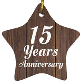 15th Anniversary 15 Years Anniversary - Star Ornament D