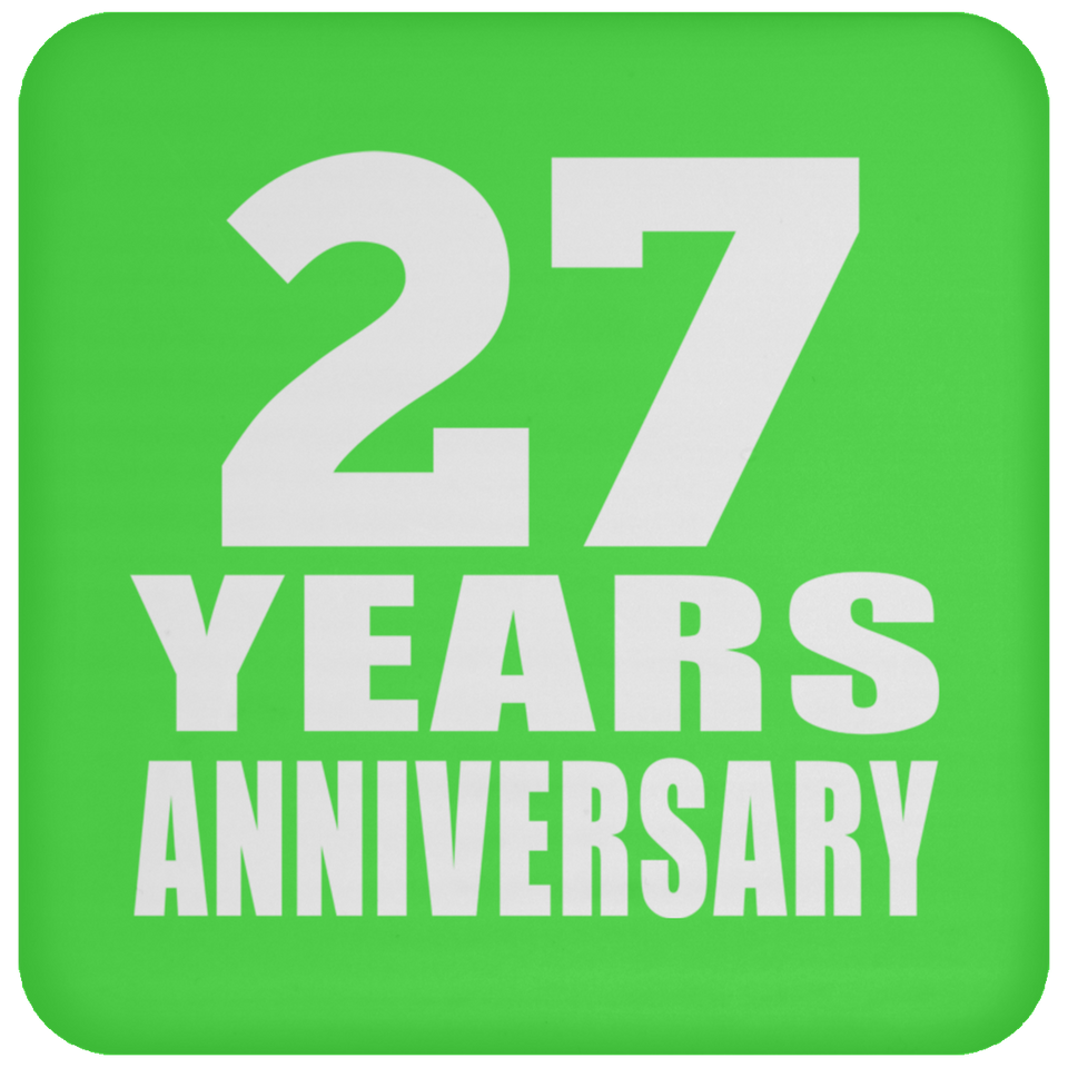 27th Anniversary 27 Years - Drink Coaster