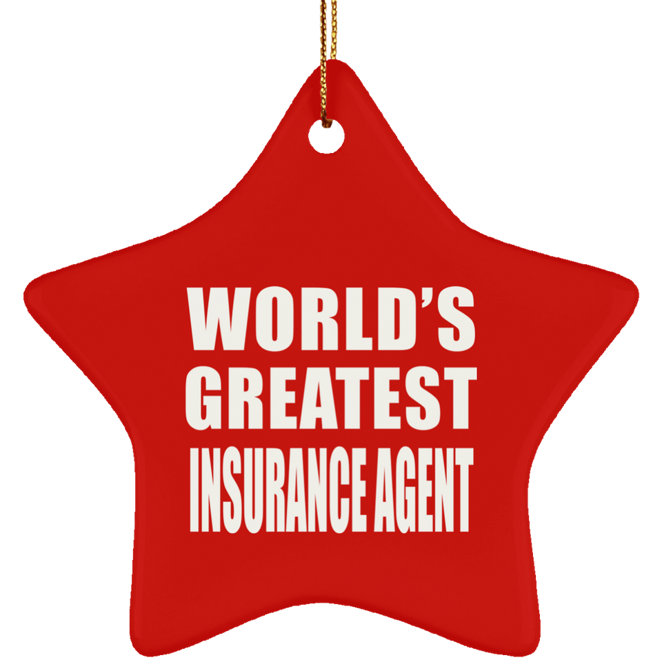 World's Greatest Insurance Agent - Star Ornament