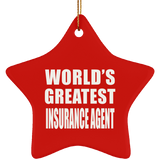 World's Greatest Insurance Agent - Star Ornament