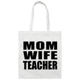 Mom Wife Teacher - Tote Bag White