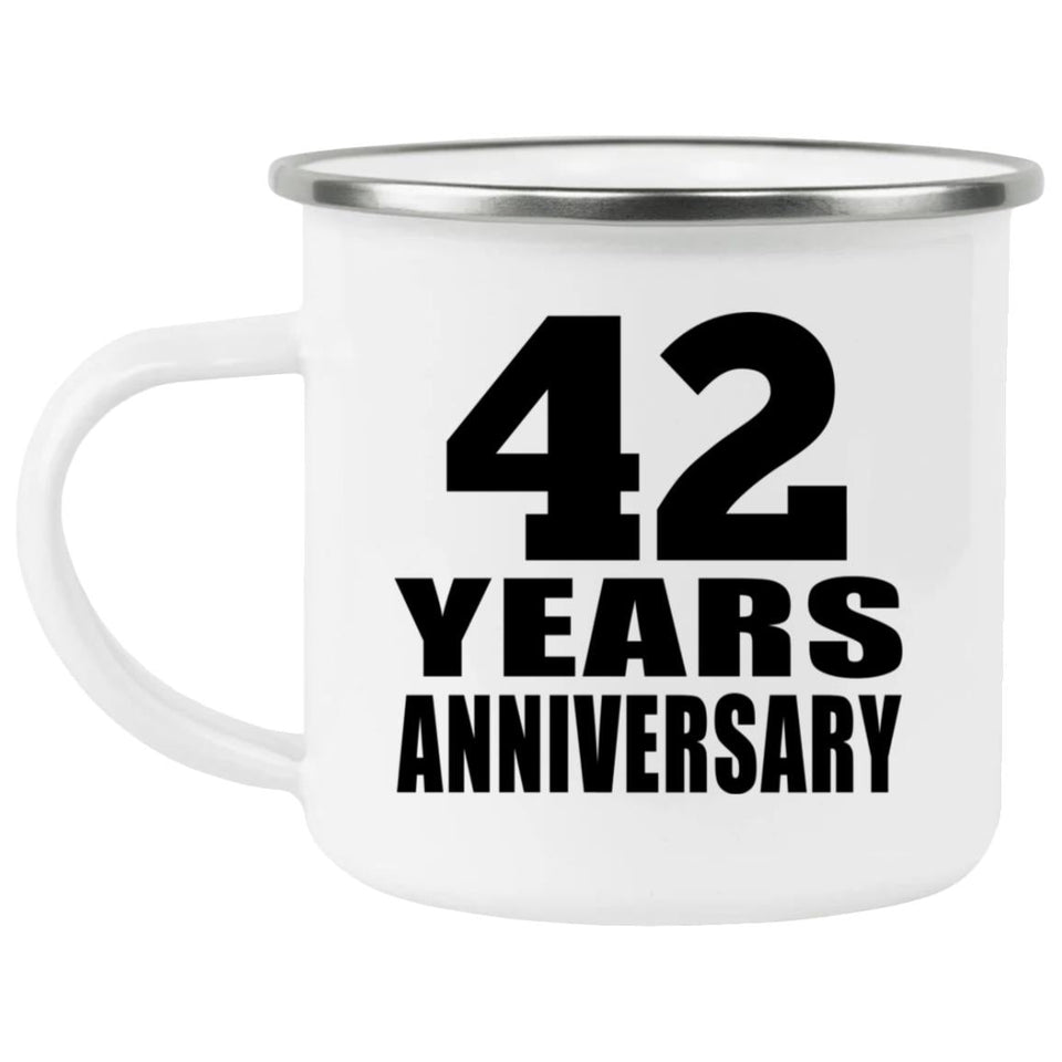 42nd Anniversary 42 Years - 12oz Camping Mug
