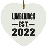 Lumberjack Established EST. 2022 - Heart Ornament
