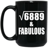 83rd Birthday Square Root of 6889 & Fabulous - 15oz Coffee Mug Black