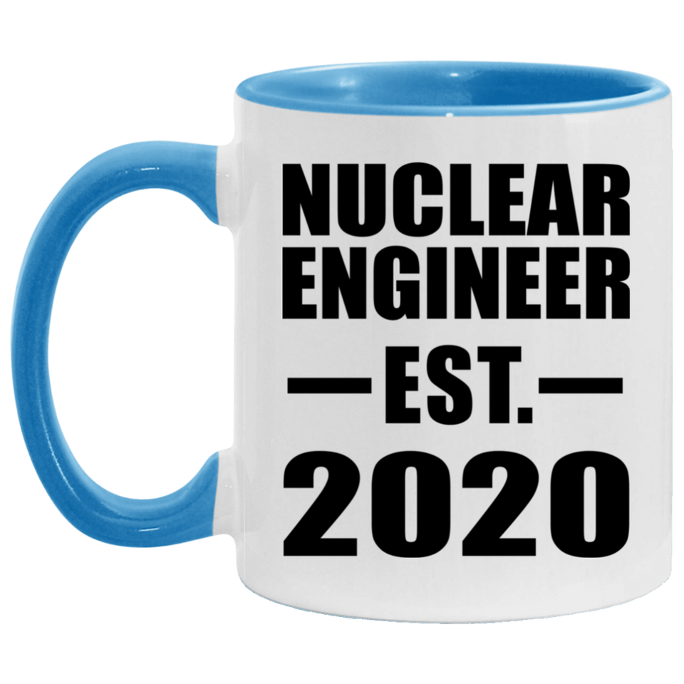 Nuclear Engineer Established EST. 2020 - 11oz Accent Mug Blue