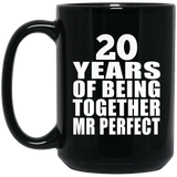 20th Anniversary 20 Years Of Being Mr Perfect - 15 Oz Coffee Mug Black