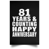 Happy 81st Anniversary 81 Years & Counting - Poster Portrait
