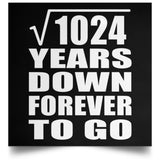 32nd Anniversary Square Root of 1024 Years Down Forever To Go - Poster Square