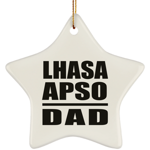 Lhasa Apso Dad - Star Ornament