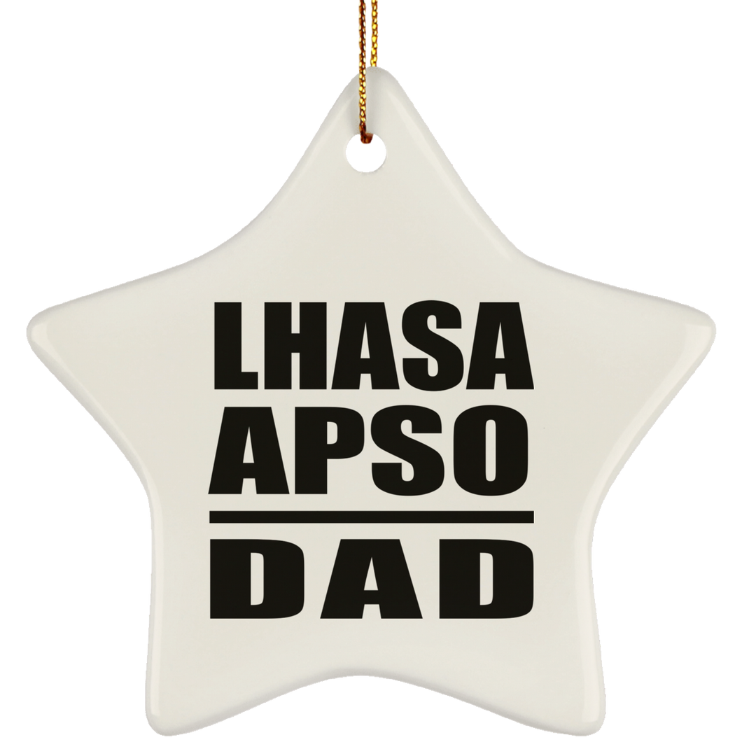 Lhasa Apso Dad - Star Ornament