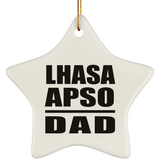 Lhasa Apso Dad - Star Ornament