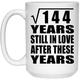 12th Anniversary Square Root of 144 Years Still In Love - 15oz Coffee Mug