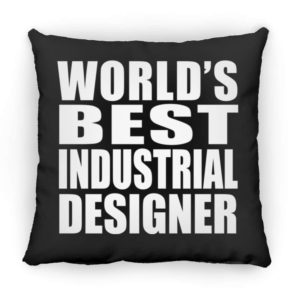 World's Best Industrial Designer - Throw Pillow Black