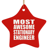 Most Awesome Stationary Engineer - Star Ornament