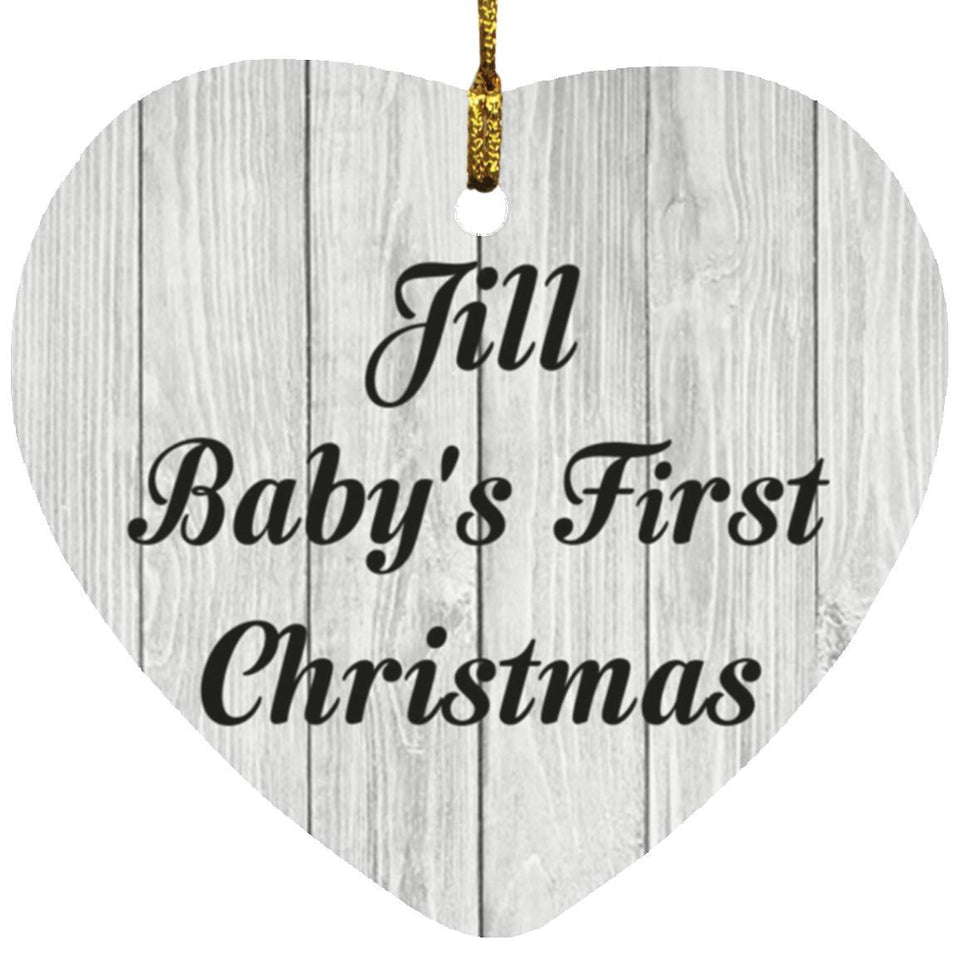Jill Baby's First Christmas - Heart Ornament F