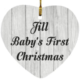 Jill Baby's First Christmas - Heart Ornament F
