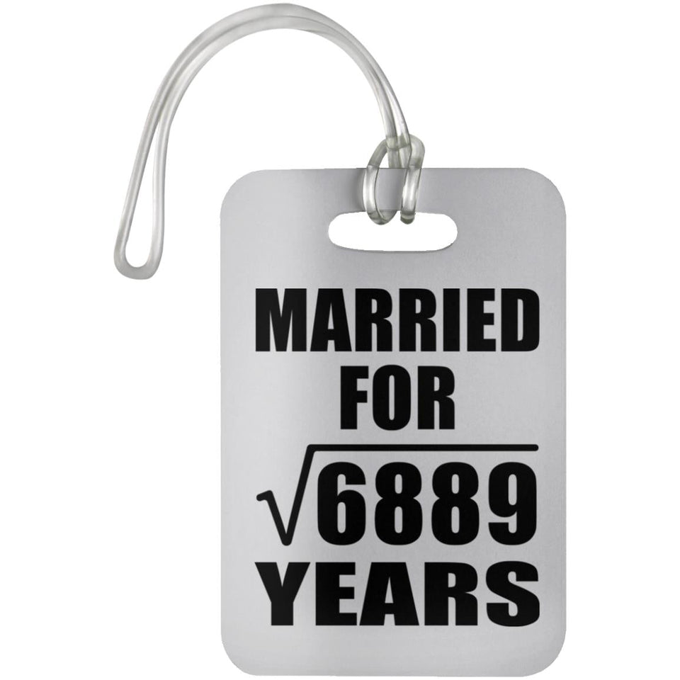 83rd Anniversary Married For Square Root of 6889 Years - Luggage Bag Tag